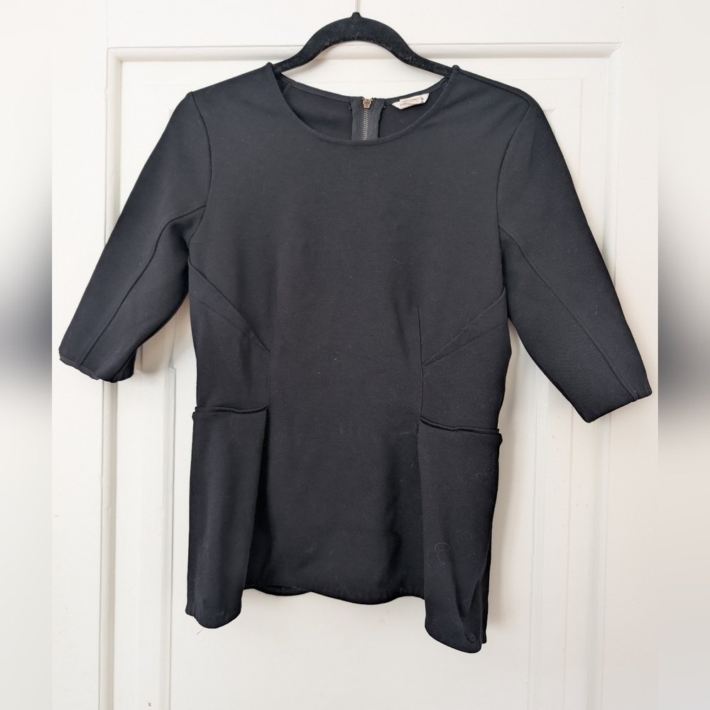 Club Monaco Black Peplum Top Size small - Picture 5 of 6